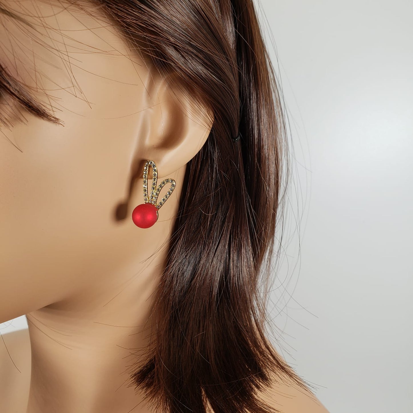 Rabbit Ear Stud Earrings (ESE 1006)