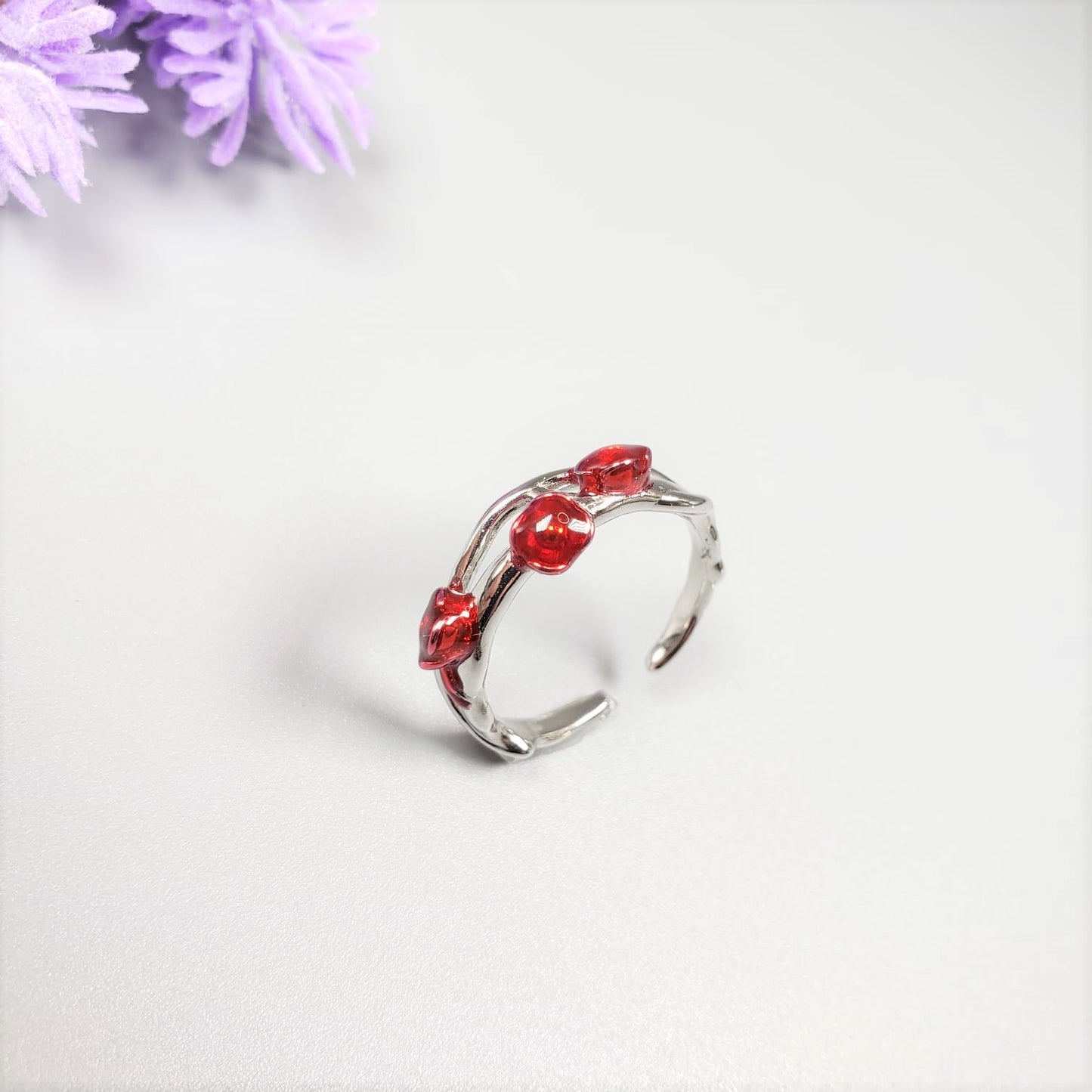 3D Rose Ring & Three Rose Ring