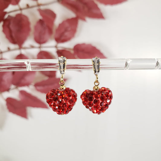Red Heart Stud Earrings (ESE 1004)