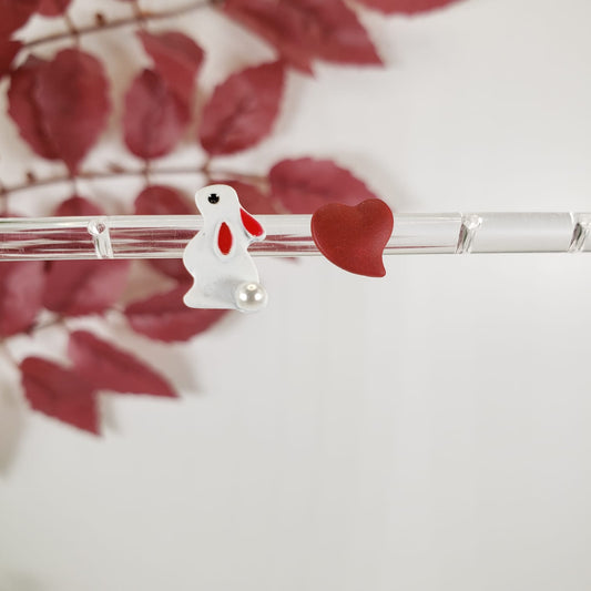 Rabbit And Heart Stud Earrings (ESE 1008)