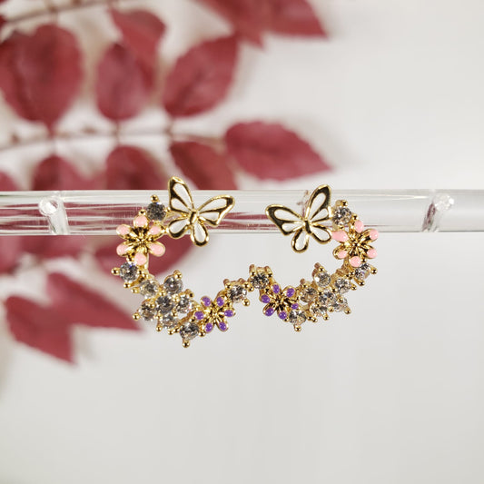 Small Floral Stud Earrings (ESE 1013)