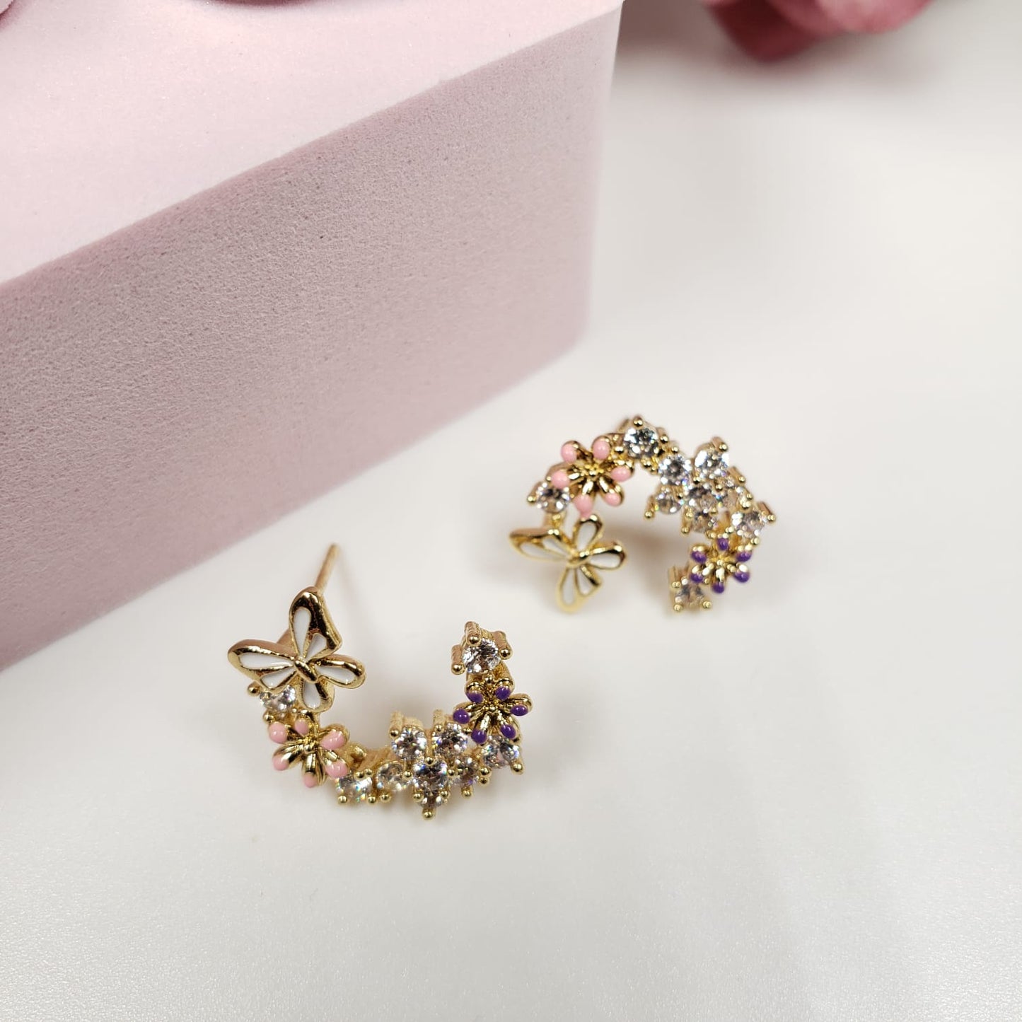 Small Floral Stud Earrings (ESE 1013)