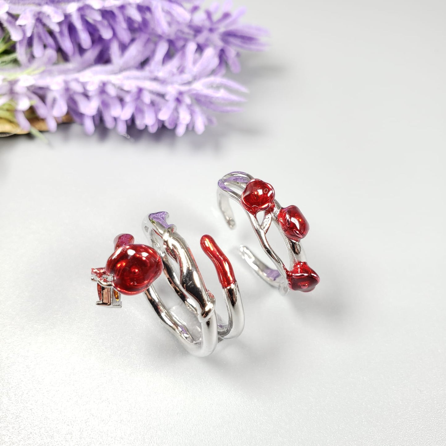 3D Rose Ring & Three Rose Ring