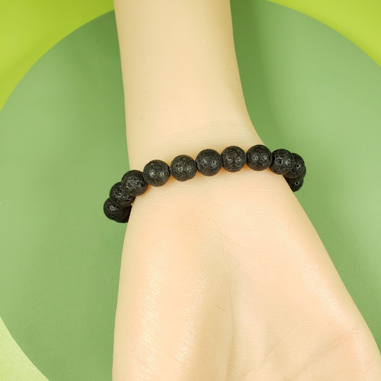 Volcanic Rock Beaded Bracelet (BBE 6213)
