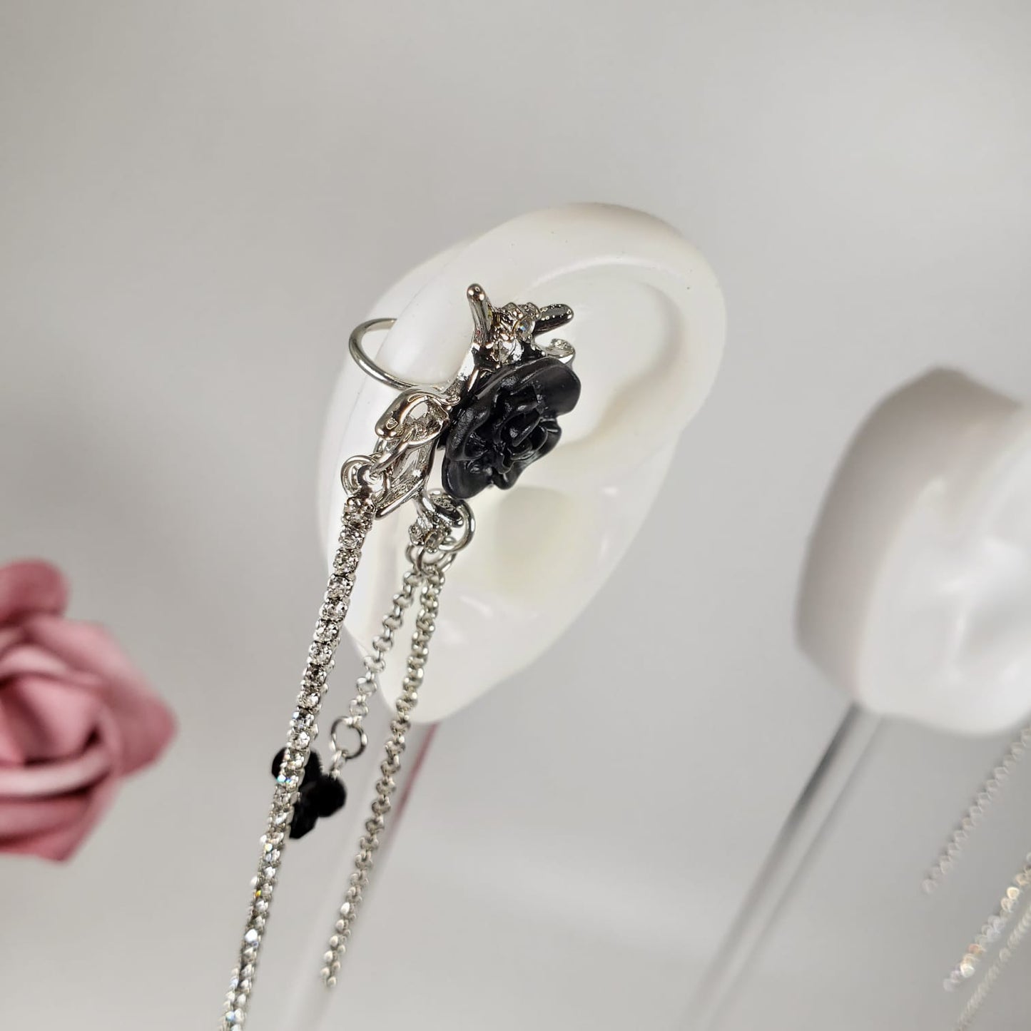 Black Rose Ear Cuff (EEC 1024)