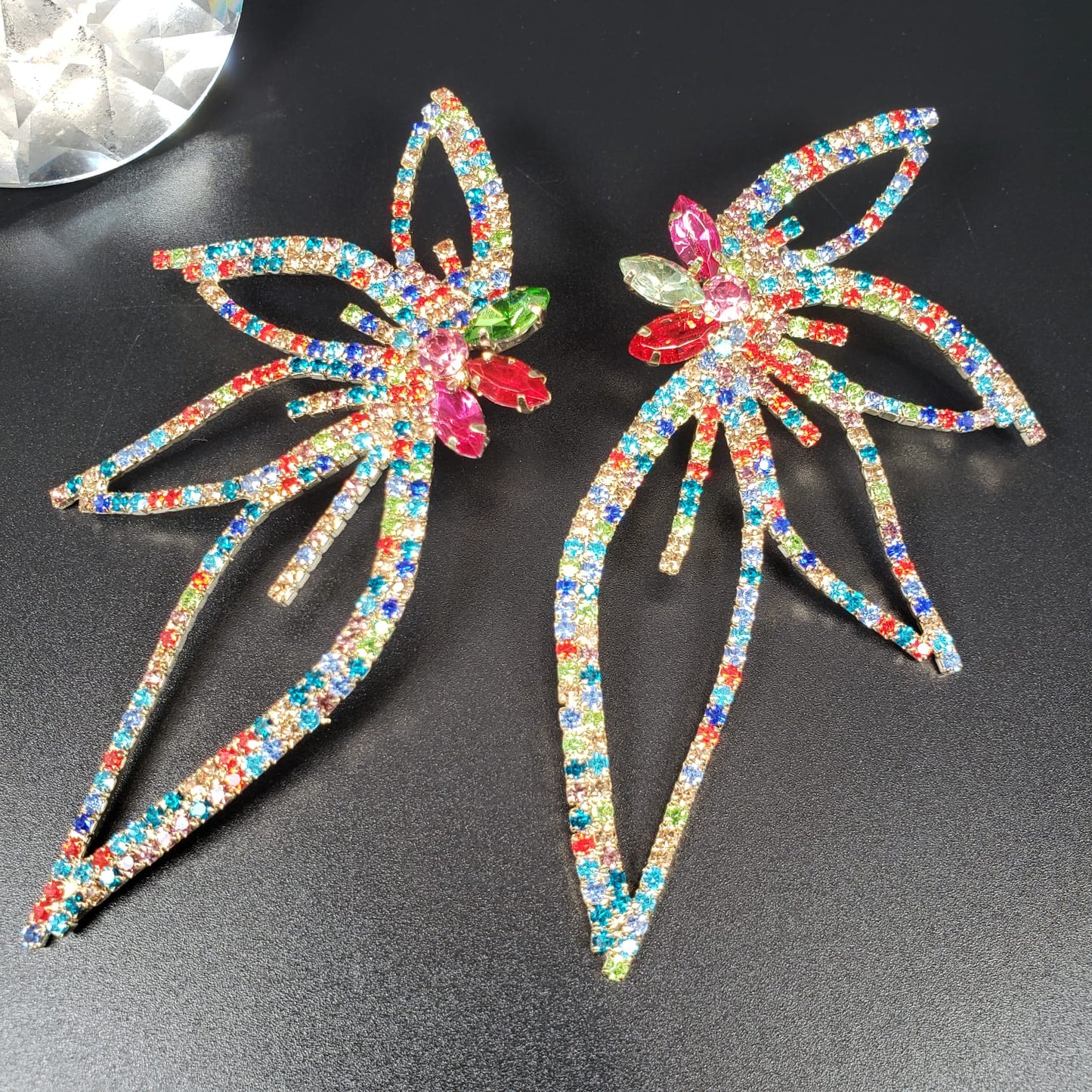 Pompous Flower Drop Earrings (EDE 2337)