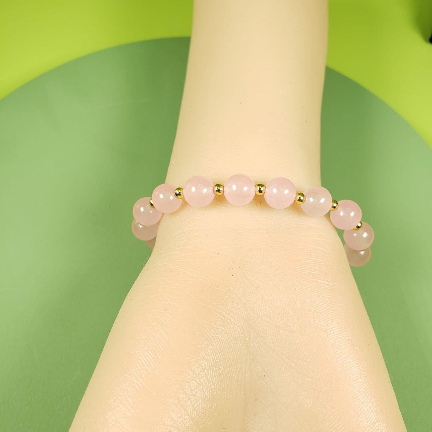Pink Crystal Beaded Bracelet (BBE 6216)