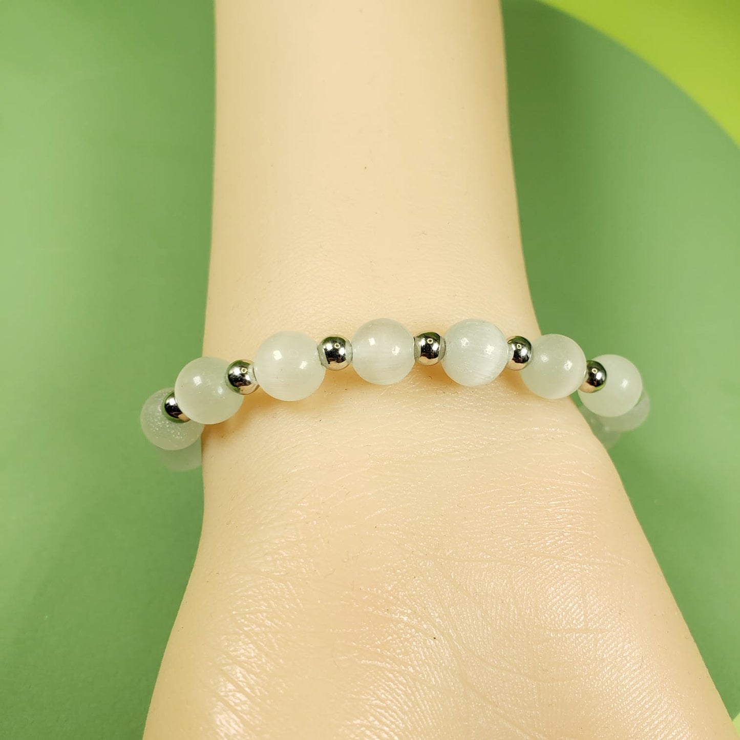 Opal Crystal Bell Beaded Bracelets (BBE 6204)