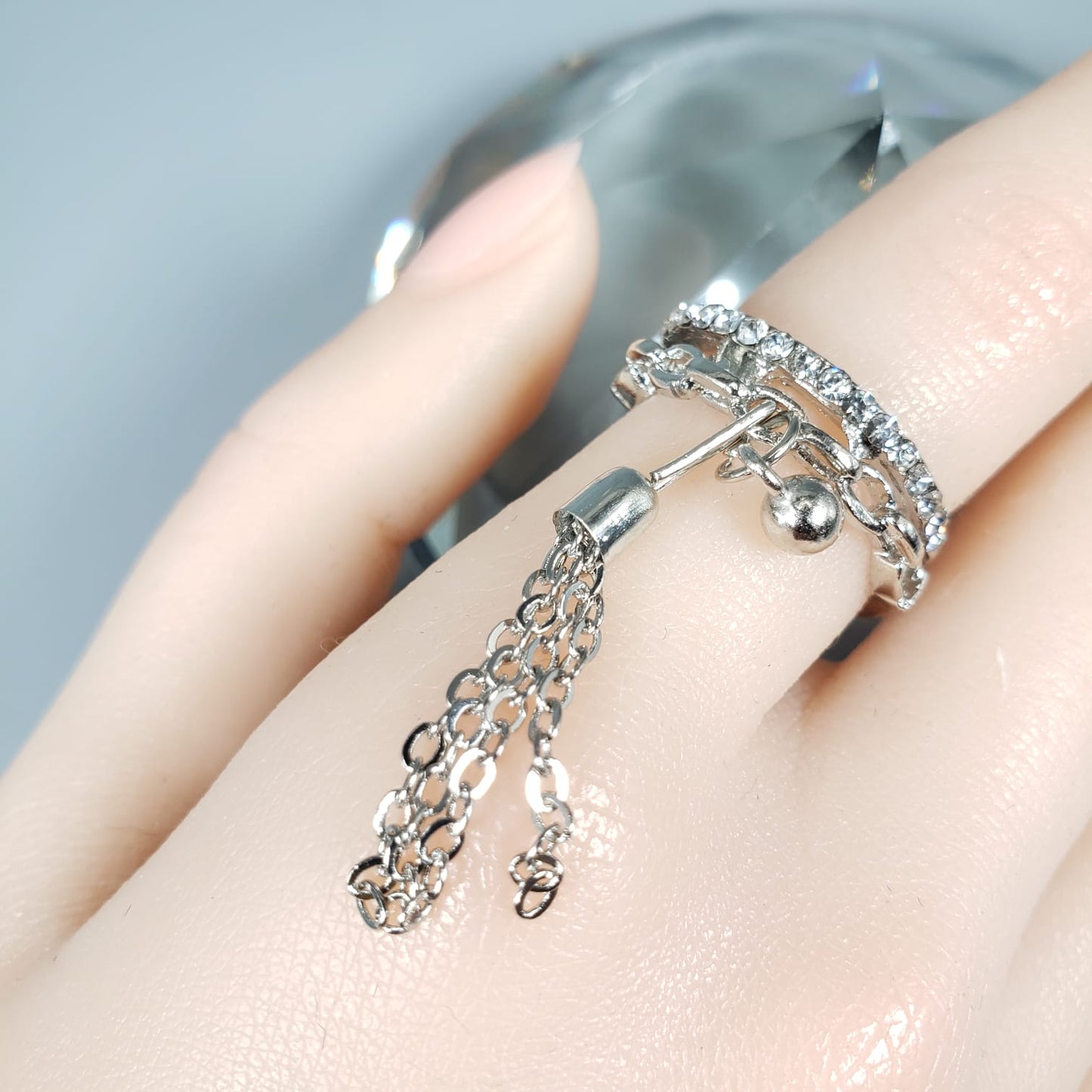 Bling Bling Tassel Ring