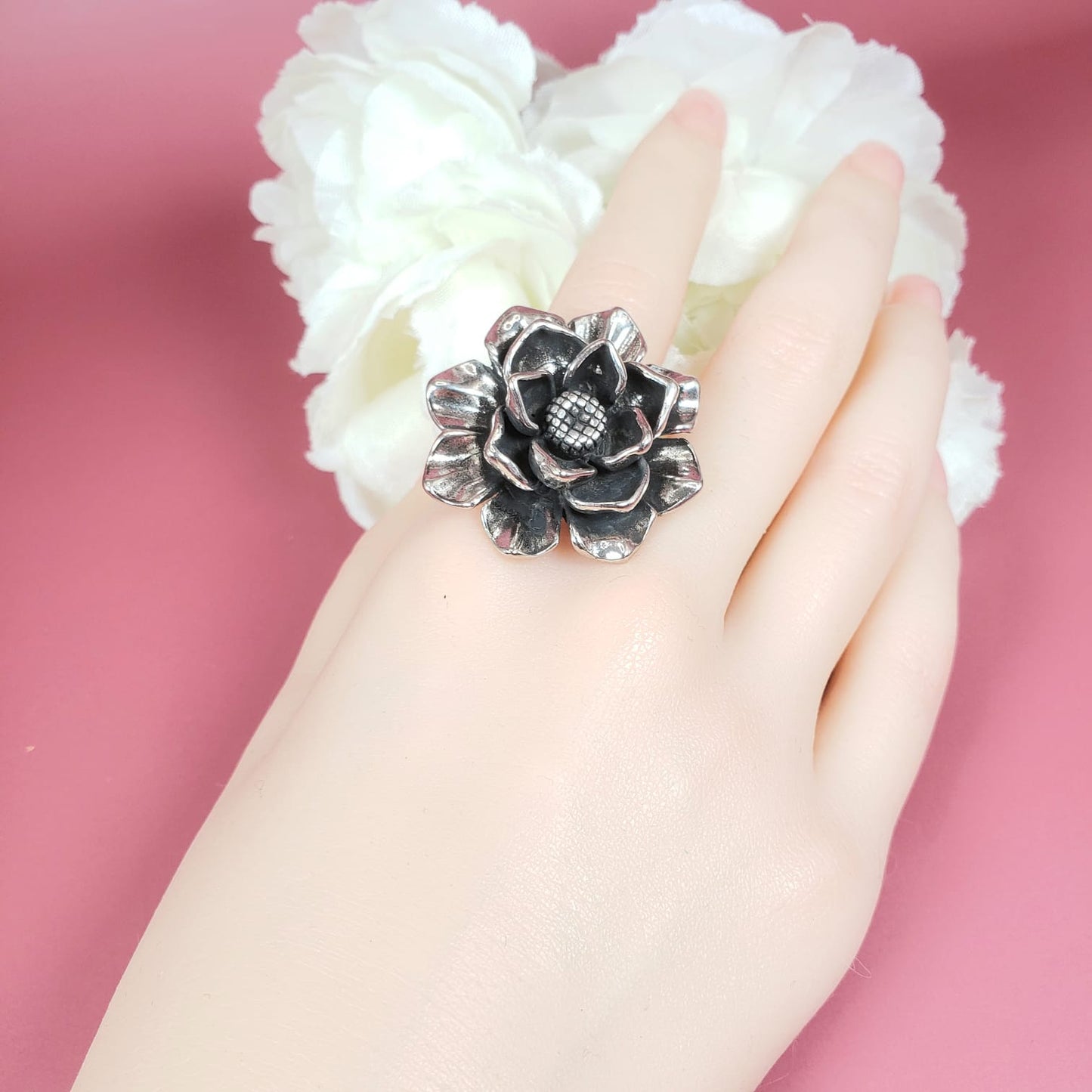 S925 Silver Flower Rings (R 4016)