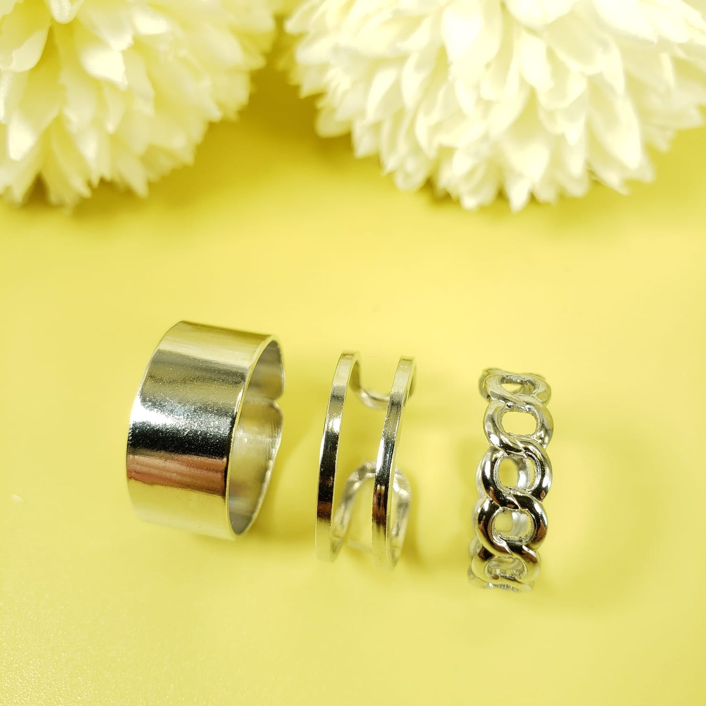 Silver Rings Set Of 3