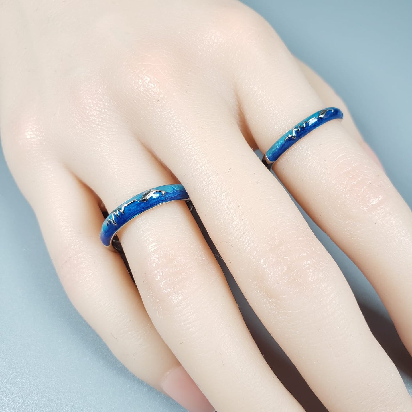 Little Whale Couple Rings