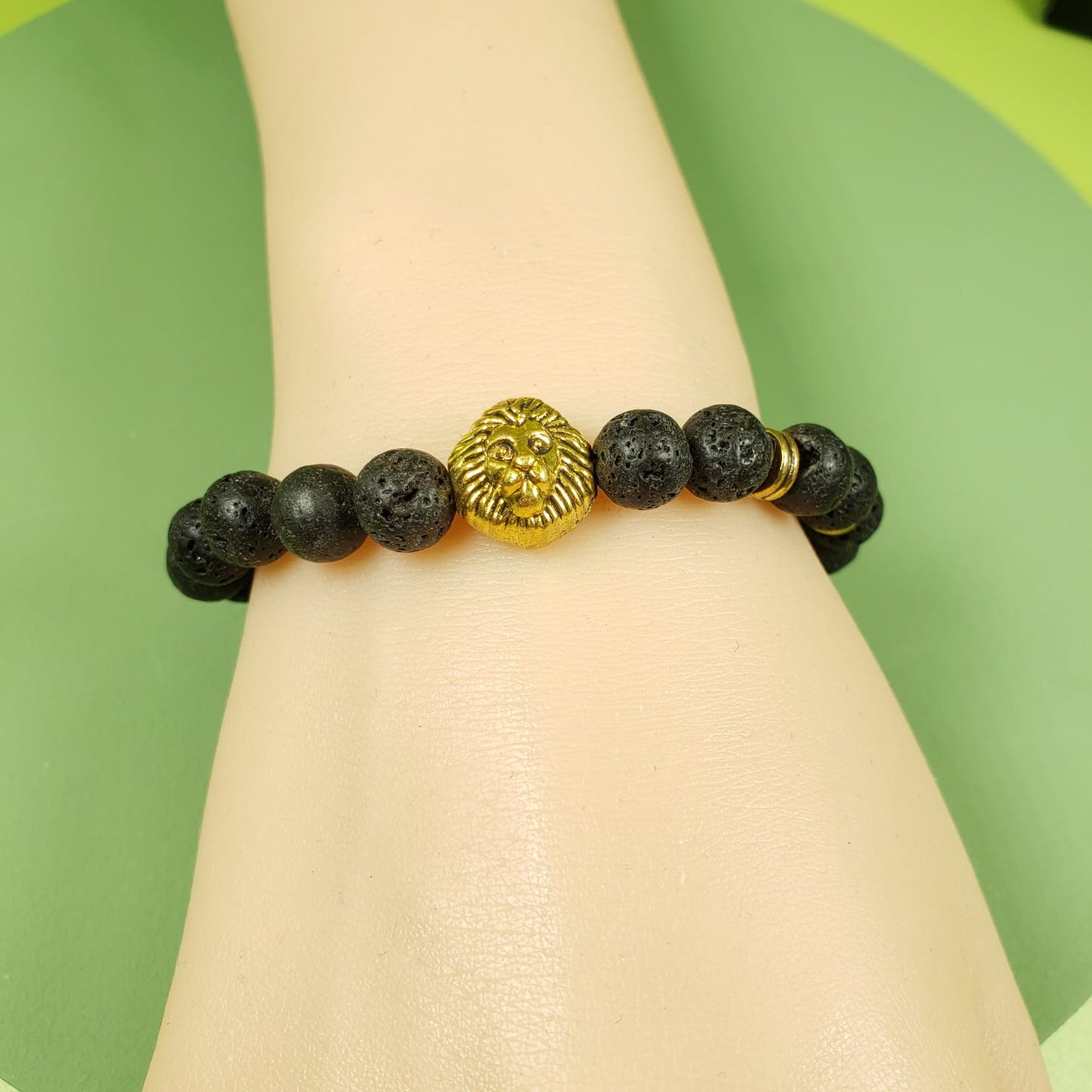 Volcanic Rock Beaded Bracelet (BBE 6213)
