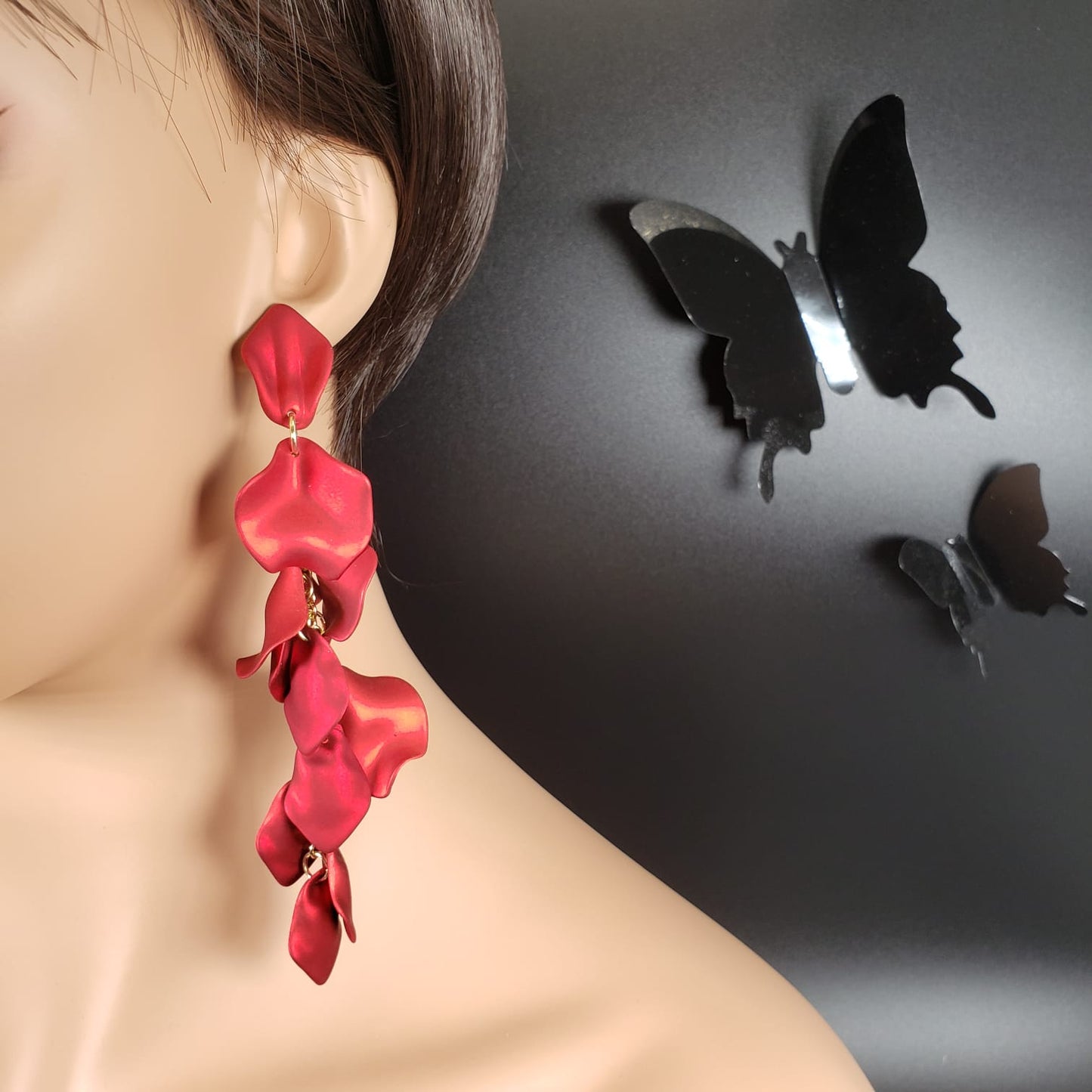 Rose Petals Dangle Earrings (EDE 2326)