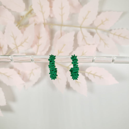 Simple Green Colour Stud Earrings (ESE 1024)
