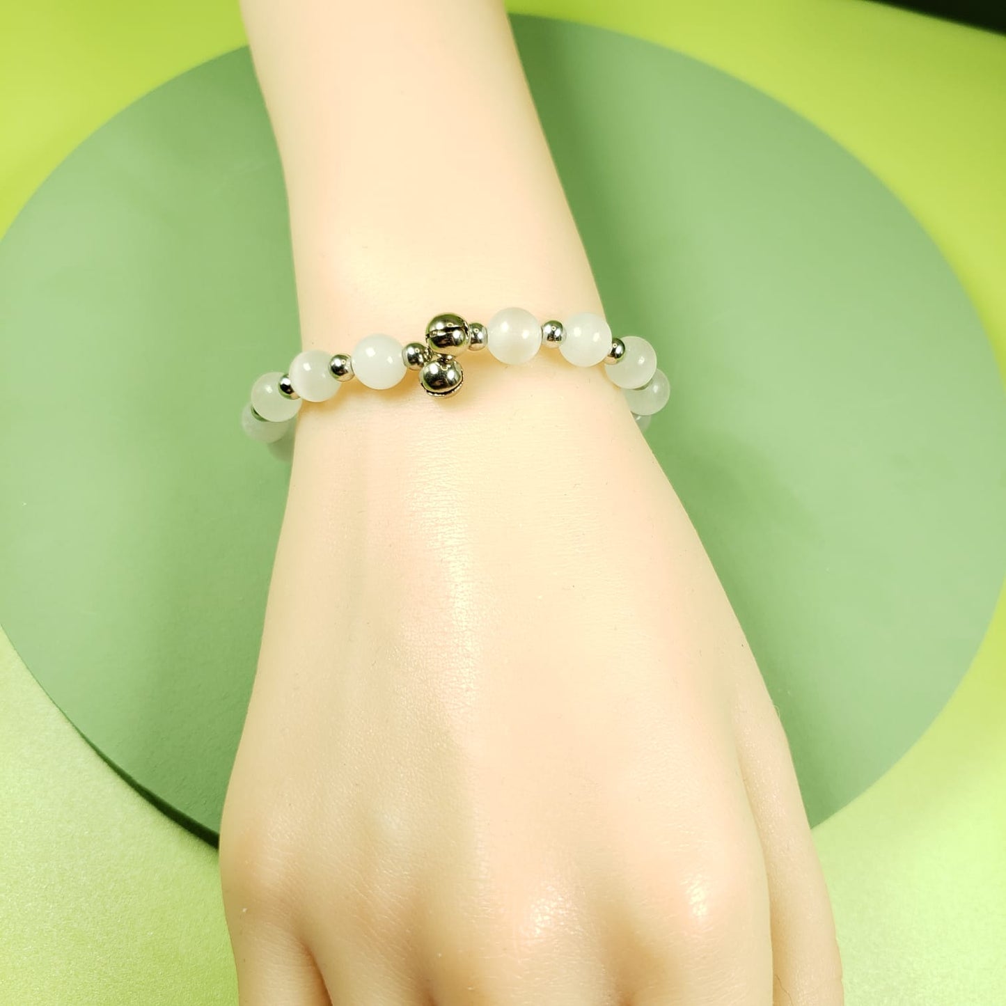 Opal Crystal Bell Beaded Bracelets (BBE 6204)
