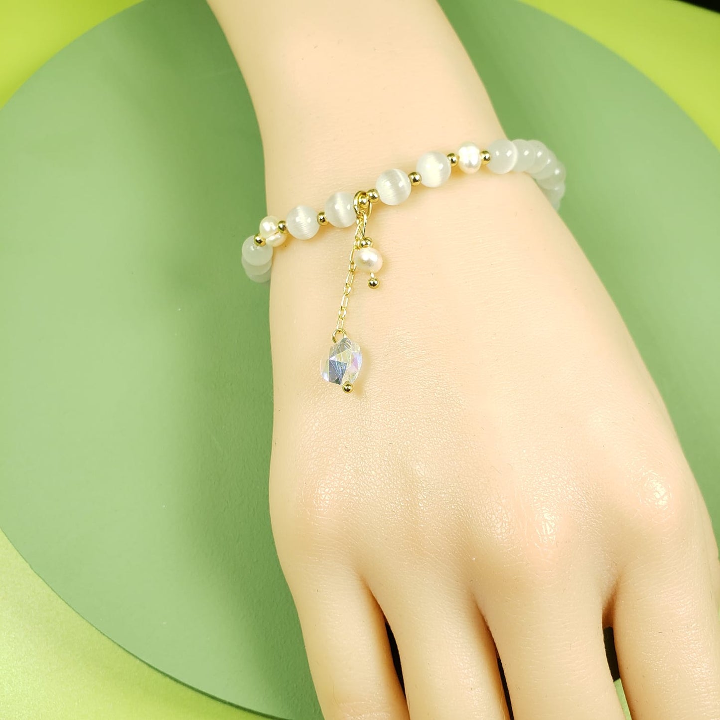 Simple Opal Crystal Beaded Bracelets (BBE 6212)