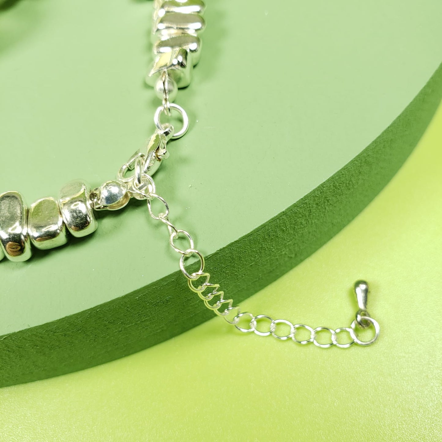 Silver Pearl Beaded Bracelets (BBE 6209)