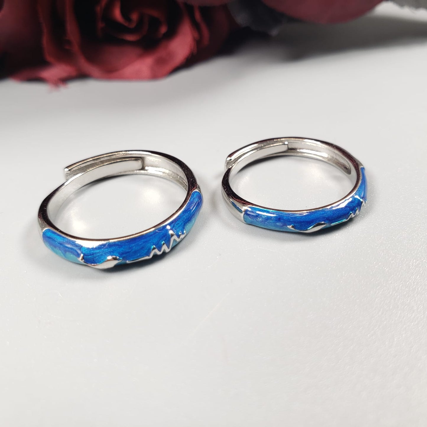 Little Whale Couple Rings