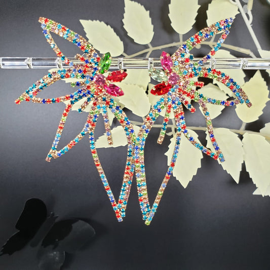 Pompous Flower Drop Earrings (EDE 2337)