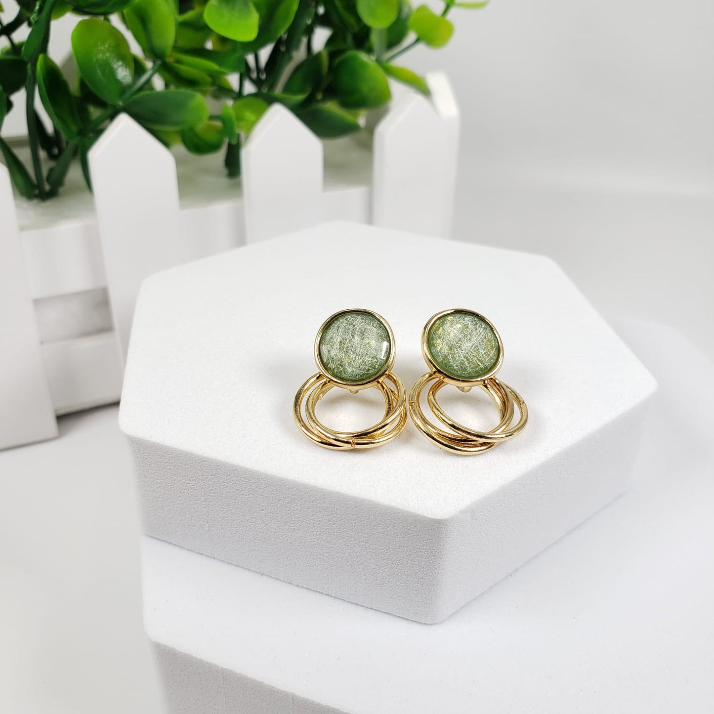 Vintage Style Stud Earrings (ESE 1025)