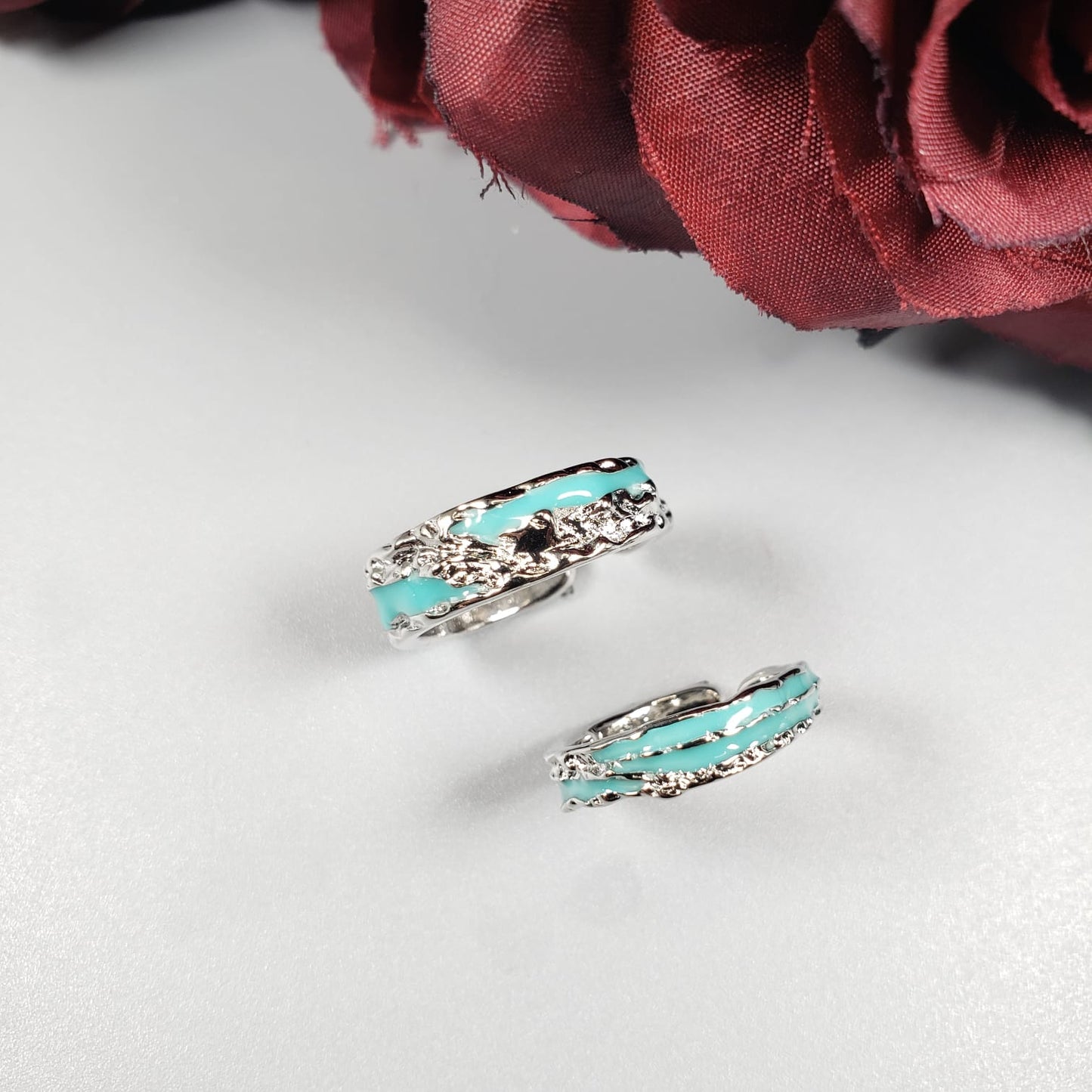 Mint Green Couple Rings