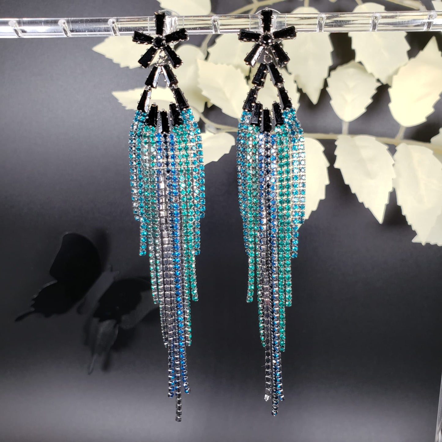 Flower Tassel Dangle Earrings (EDE 2332)