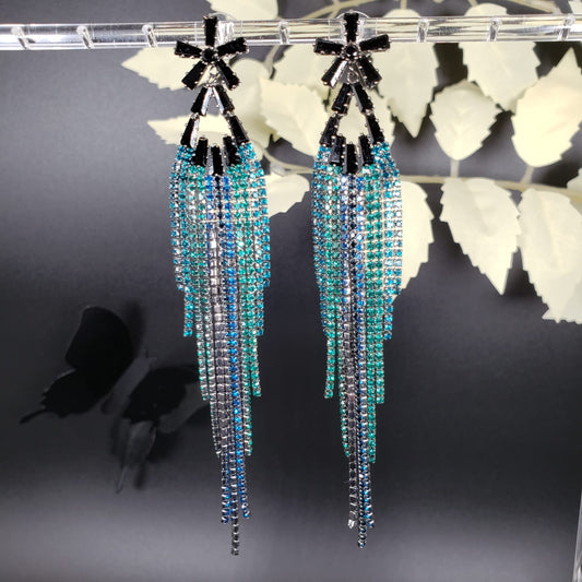 Flower Tassel Dangle Earrings (EDE 2332)