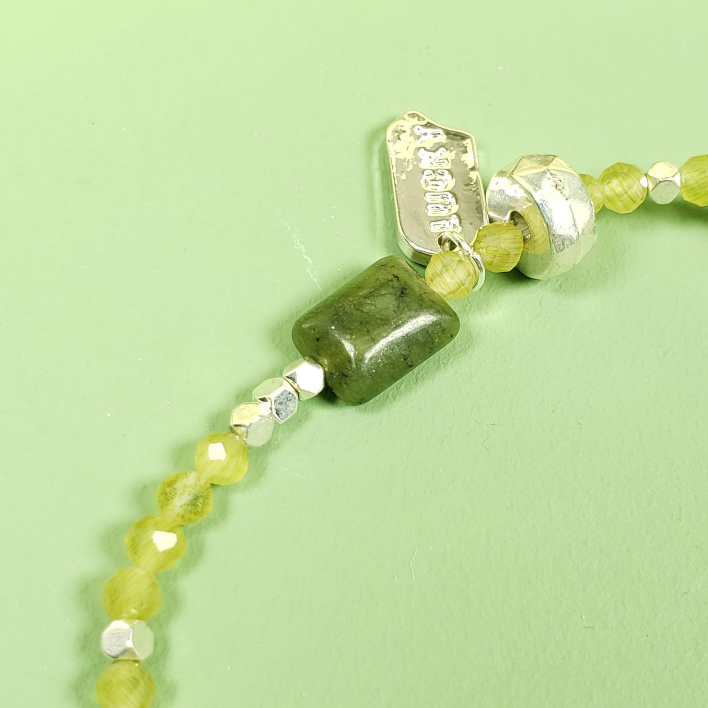 Simple Green Crystal Beaded Bracelets (BBE 6208)