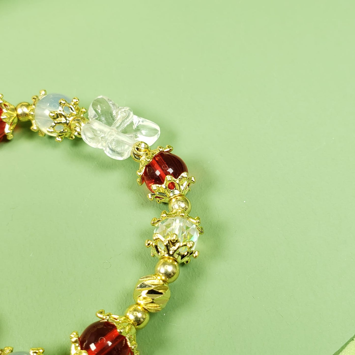 Red Quartz Beaded Bracelet (BBE 6215)