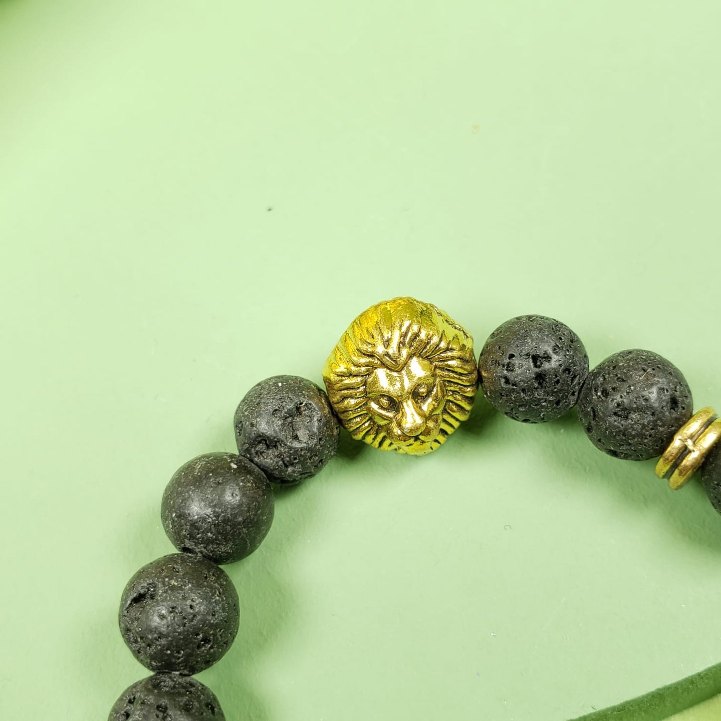 Volcanic Rock Beaded Bracelet (BBE 6213)