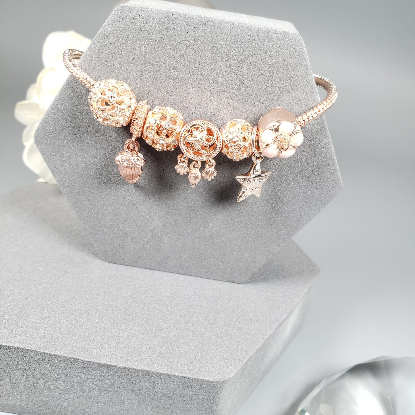 Sweetie Pink Charm Bracelet