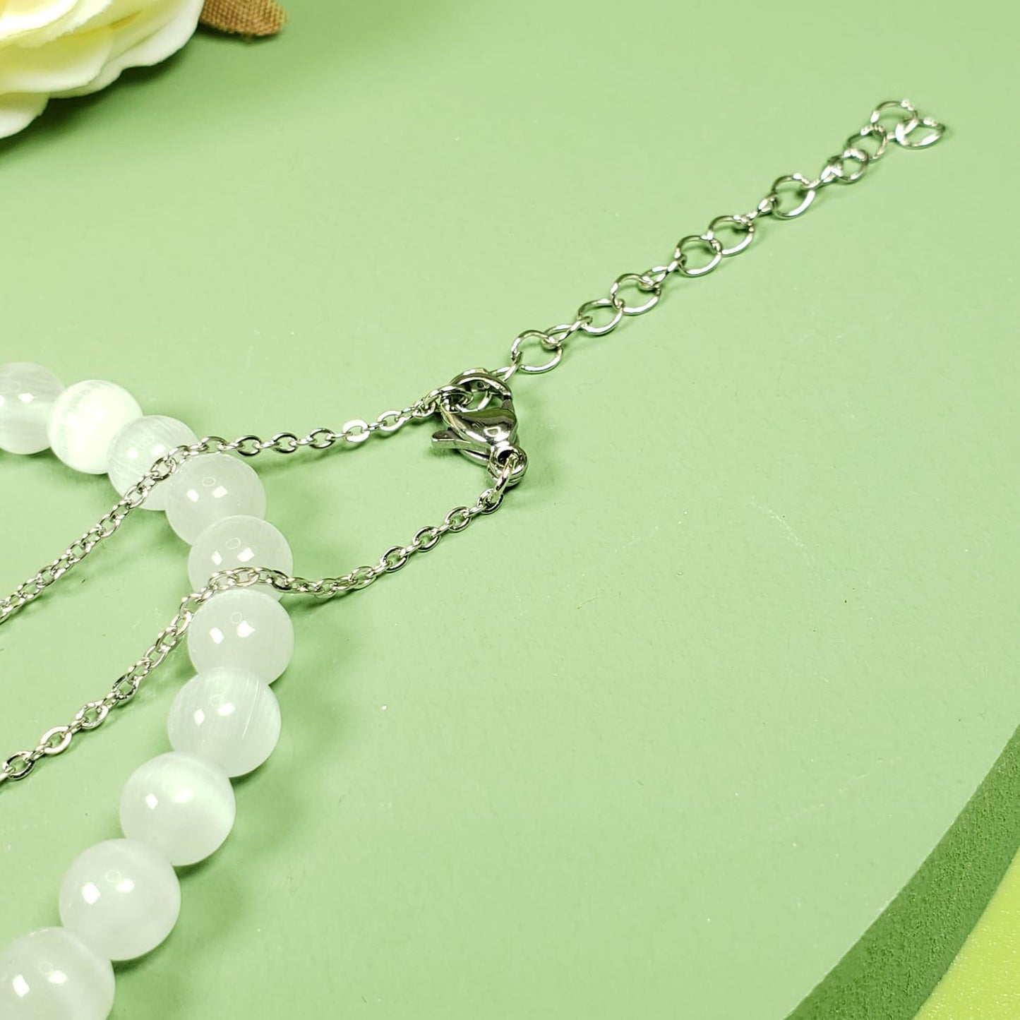 Opal Crystal Moon And Star Set Of Beaded Chain Bracelets (BBE 6211)