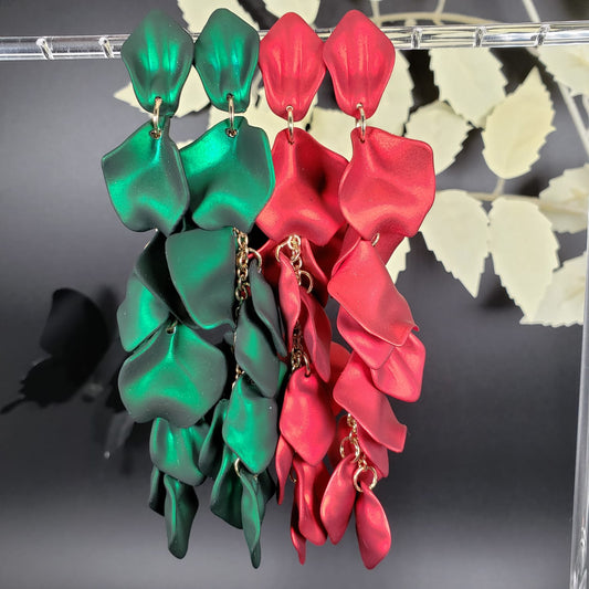Rose Petals Dangle Earrings (EDE 2326)