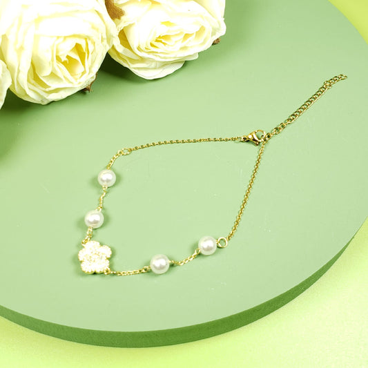 Camellia Pearl Chain Bracelets (BC 7204)