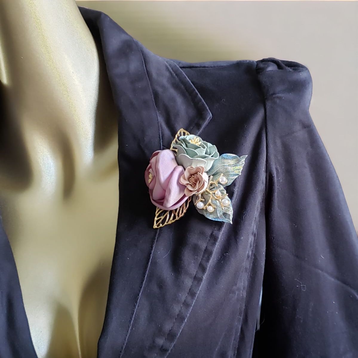 Fabric Collection 3D Flower Brooches (F7205)