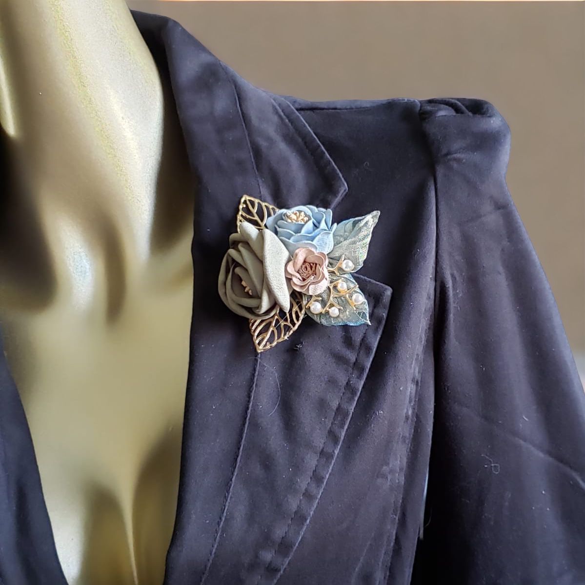 Fabric Collection 3D Flower Brooches (F7205)