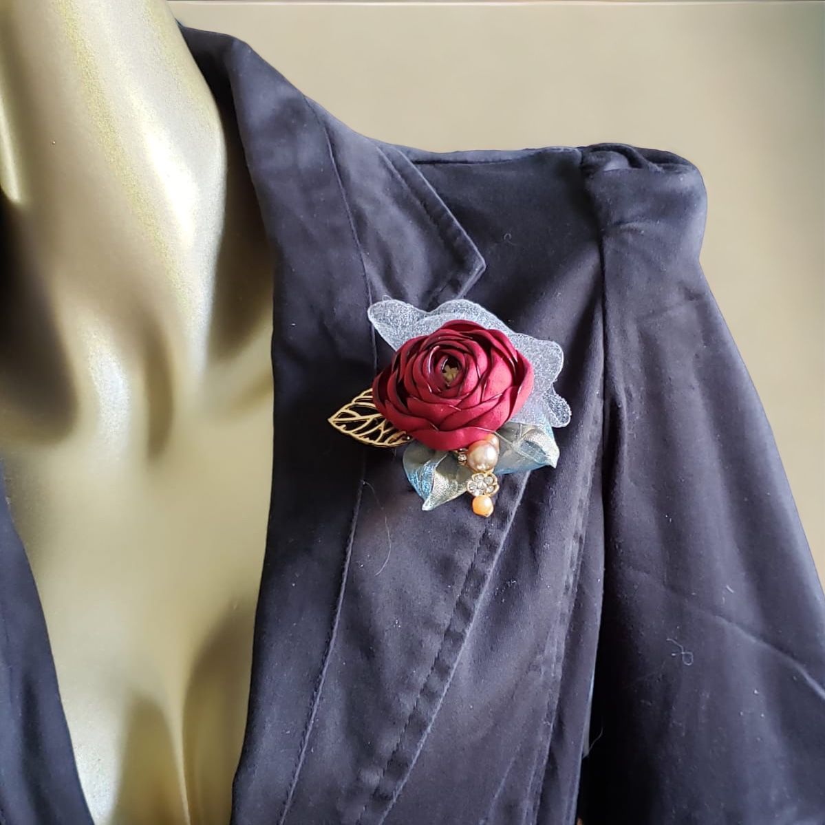 Fabric Collection 3D Flower Brooches (F 7202)