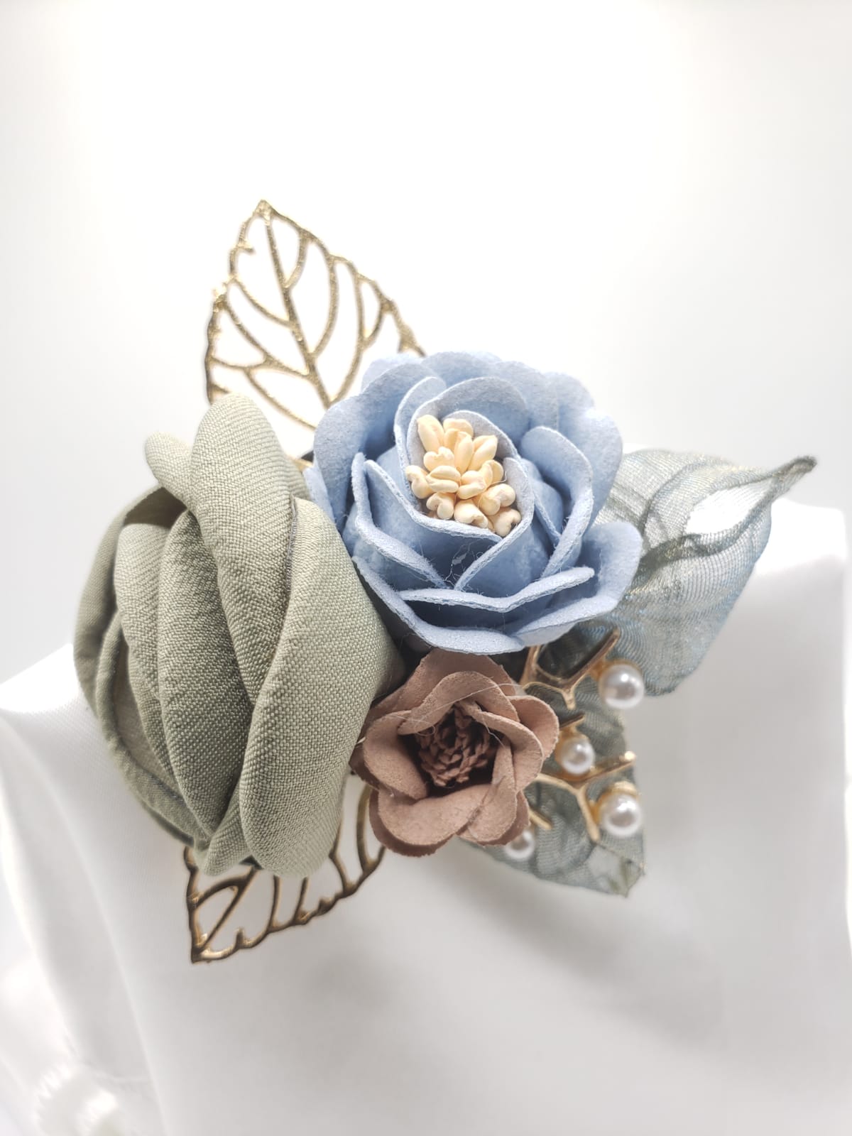 Fabric Collection 3D Flower Brooches (F7205)