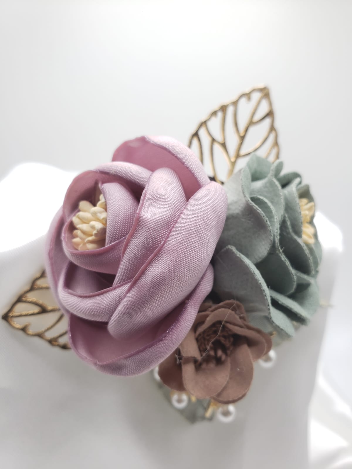 Fabric Collection 3D Flower Brooches (F7205)