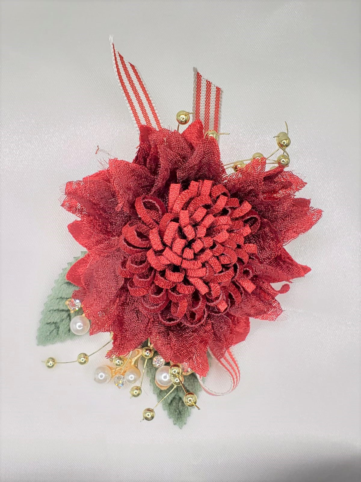Fabric Collection 3D Flower Brooches (F7203)