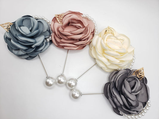 Fabric Collection 3D Flower Brooches (F 7201)