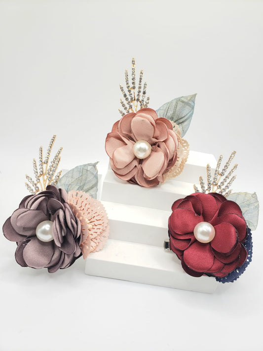 Fabric Collection 3D Flower Brooches (F 7207)