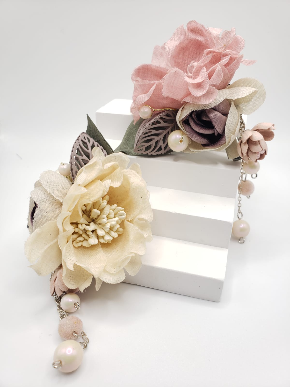 Fabric Collection 3D Flower Brooches (F7204)