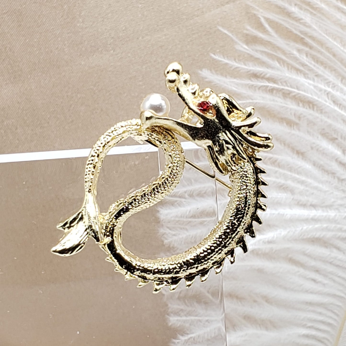 Elegant Dragon Brooche