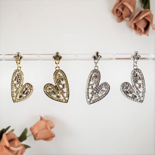 Luxury Style Lovely Heart Dangle Earrings (EDE 2302)