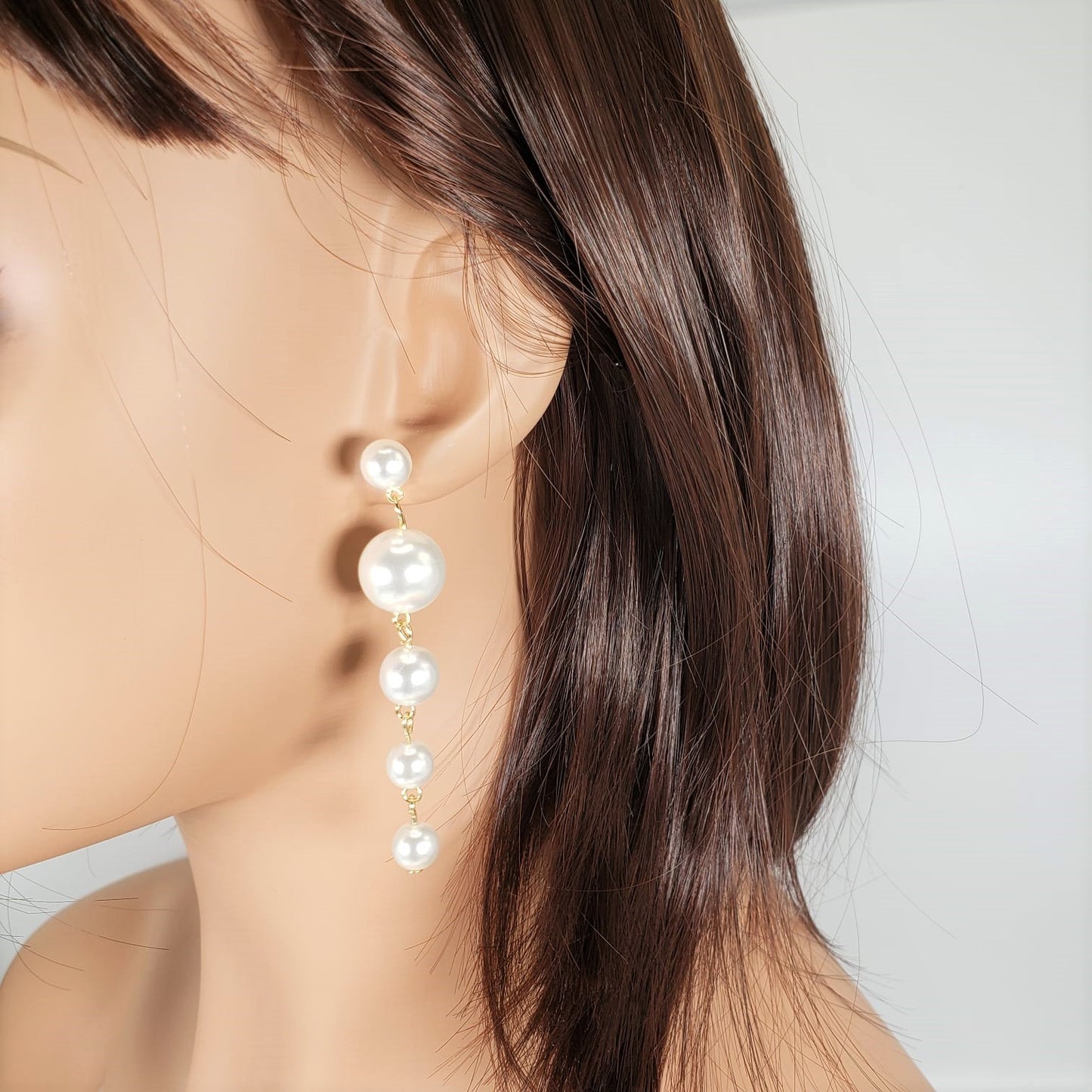 Pearl Tassel Two Ways Dangle Earrings (EDE 2321)