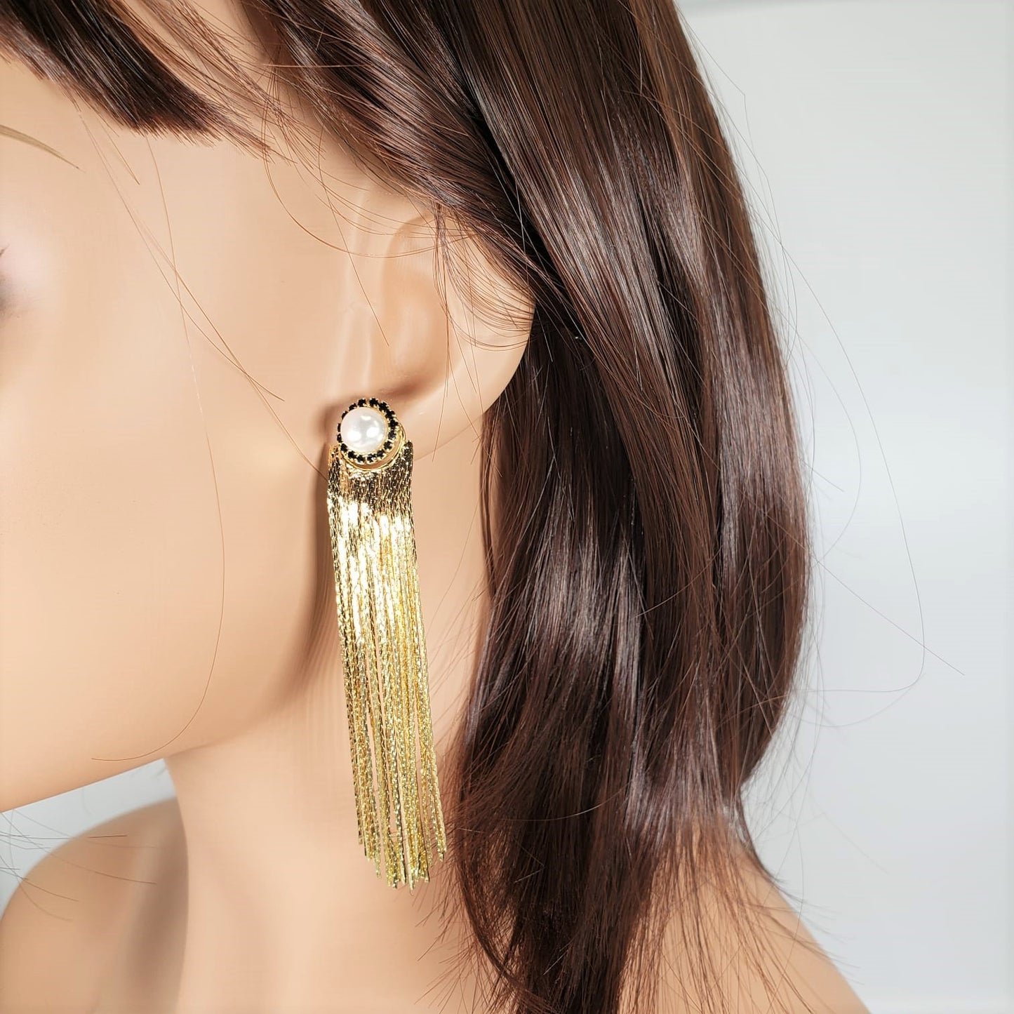 Pearl Tassel Dangle Earrings (EDE 2323)