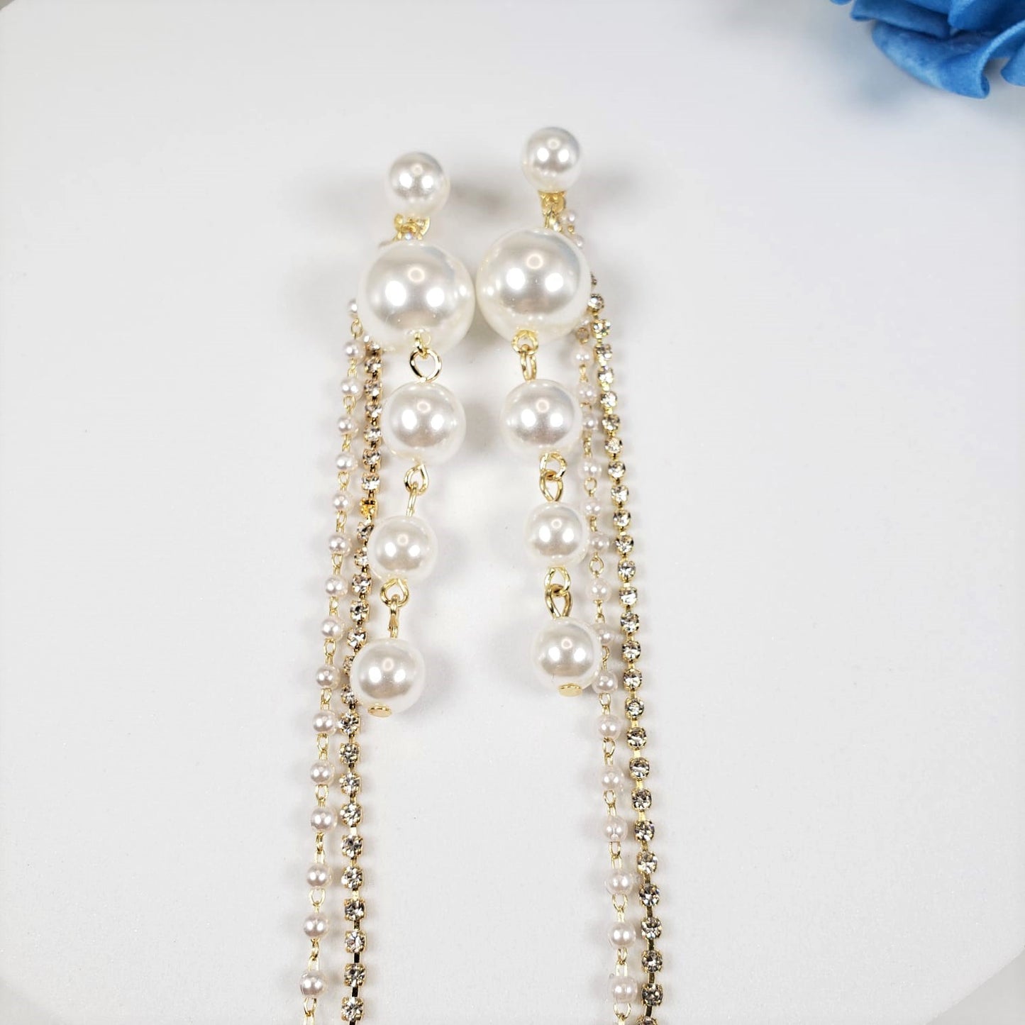 Pearl Tassel Two Ways Dangle Earrings (EDE 2321)