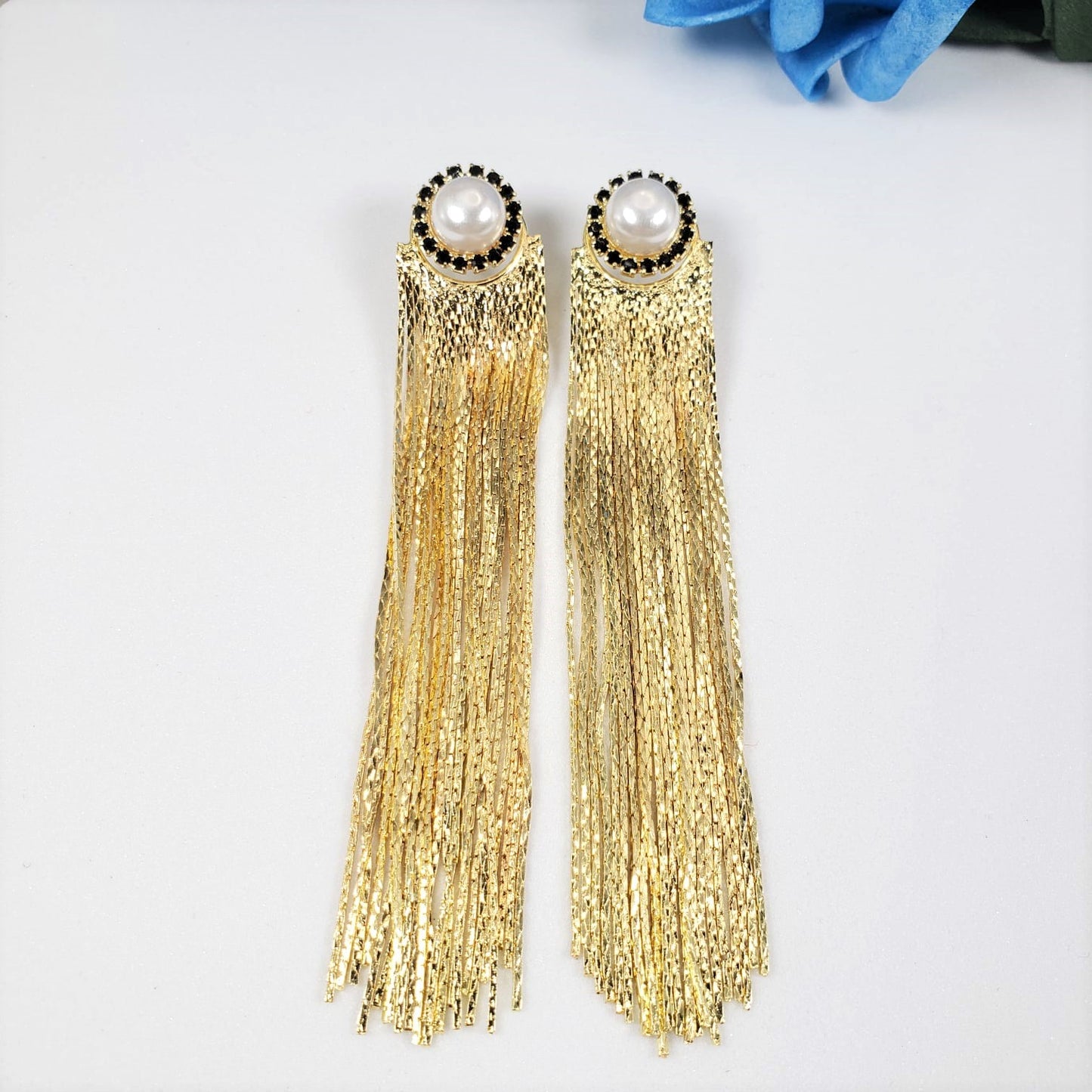 Pearl Tassel Dangle Earrings (EDE 2323)